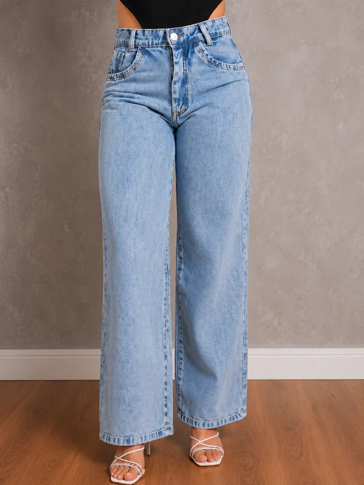 Wide Leg Azul Claro